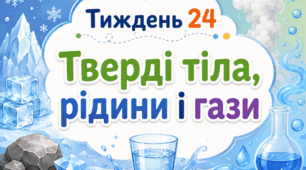 Тематичний тиждень "Тверді тіла, рідини і гази" 3 клас НУШ Стіна слів