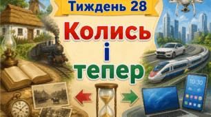 Тематичний тиждень "Колись і тепер" 3 клас НУШ Стіна слів
