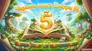 «Чарівна книга цифри 5 з завданнями»