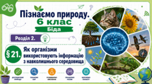 Як організми використовують інформацію з навколишнього середовища. Презентація, інфографіка, робочий аркуш