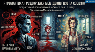 ✨«Я (Романтика): роздоріжжя між ідеологією та совістю»🧠 психологічний вебквест за новелою Миколи Хвильового «Я (Романтика)»