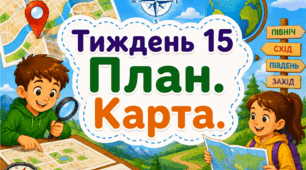 Тематичний тиждень "План. Карта" 4 клас НУШ Стіна слів