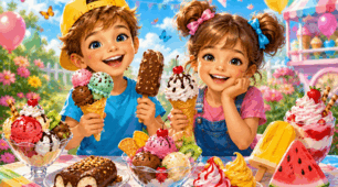 Пазл 🍧🍓🍨 Солодкий світ морозива🍦🍓🍨🍓