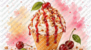 🍒Розмальовка та малюнок "Морозиво"🍒🍦🍒