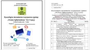 Календарне планування гуртка інформатики 70 год. (2 на тиждень) для 3-4 класу (8-10р), 2026-2027, є програма у описі