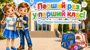 Перший урок "Перший раз у перший клас" (конспект, анімована презентація, посвідчення першокласника(дзвіночок), шаблон шматочка торта.