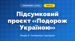 Підсумковий проєкт «Подорож Україною» (4 клас, Інформатика, Козак)
