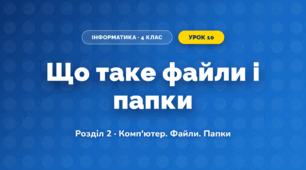 Що таке файли і папки (4 клас, Інформатика, Корнієнко)