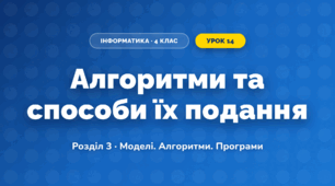 Алгоритми та способи їх подання (4 клас, Інформатика, Корнієнко)