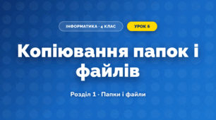 Копіювання папок і файлів (4 клас, Інформатика, Ломаковська)