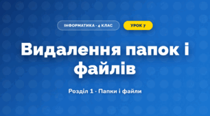Видалення папок і файлів (4 клас, Інформатика, Ломаковська)