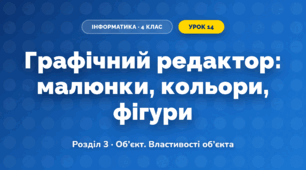 Графічний редактор: малюнки, кольори, фігури (4 клас, Інформатика, Тріщук)