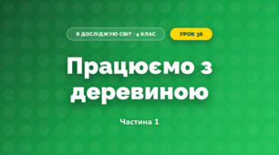 Працюємо з деревиною (4 клас, Я досліджую світ, Бібік)