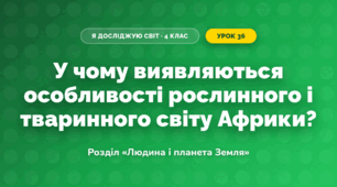 У чому виявляються особливості рослинного і тваринного світу Африки? (4 клас, Я досліджую світ, Грущинська)