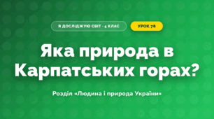 Яка природа в Карпатських горах? (4 клас, Я досліджую світ, Грущинська)