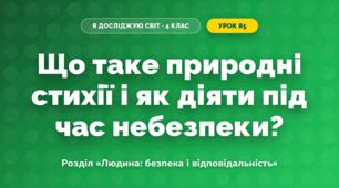 Що таке природні стихії і як діяти під час небезпеки? (4 клас, Я досліджую світ, Грущинська)