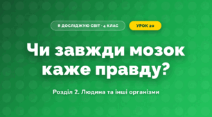 Чи завжди мозок каже правду? (4 клас, Я досліджую світ, Іщенко)