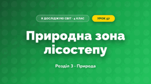 Природна зона лісостепу (4 клас, Я досліджую світ, Жаркова)
