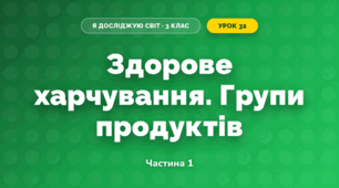 Здорове харчування. Групи продуктів (3 клас, Я досліджую світ, Іщенко)