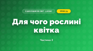 Для чого рослині квітка (3 клас, Я досліджую світ, Іщенко)