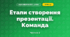 Етапи створення презентації. Команда (3 клас, Я досліджую світ, Іщенко)