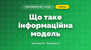 Що таке інформаційна модель (3 клас, Я досліджую світ, Корнієнко М.М., Крамаровська С.М., Зарецька І.Т.)