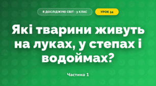 Які тварини живуть на луках, у степах і водоймах? (3 клас, Я досліджую світ, Грущинська І.В., Хитра З.М.)