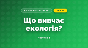 Що вивчає екологія? (3 клас, Я досліджую світ, Грущинська І.В., Хитра З.М.)