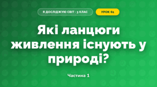 Які ланцюги живлення існують у природі? (3 клас, Я досліджую світ, Грущинська І.В., Хитра З.М.)