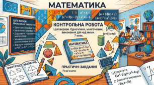 Контрольна робота. Цілі вирази. Одночлени, многочлени, виконання дій над ними