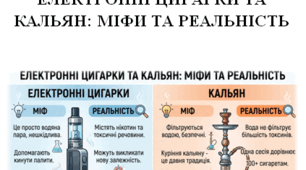 Бесіда. Електронні цигарки та кальян: міфи та реальність