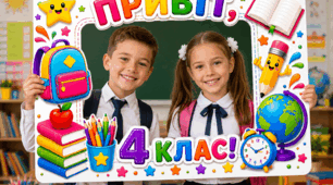 📸 Фоторамка «Привіт, 4 клас!»