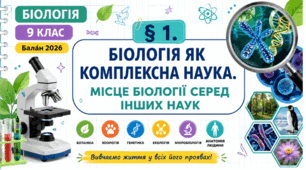 Біологія як комплексна наука. Місце біології серед інших наук. Презентація, інфографіка, робочий аркуш