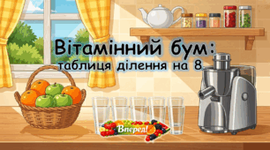 Вітамінний бум: таблиця ділення на 8