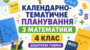 Календарно-тематичне планування з математики. 4 клас. Додаткова година. НУШ. 2026–2027 н. р.