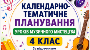Календарно-тематичне планування з музичного мистецтва. 4 клас. За підручником Н. Лємешової. НУШ. 2026–2027 н. р.