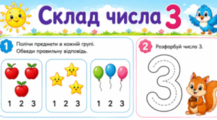 Склад числа 3