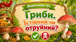 Дидактична гра «Гриби. Їстівний чи отруйний?»