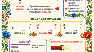 Дидактичний постер «Промінь "