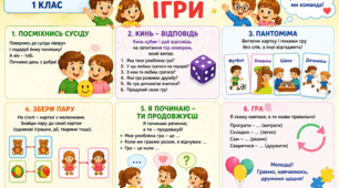 Ранкова зустріч. 1 клас. Тиждень 9. Ігри