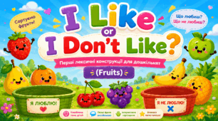 I Like or I Don't Like? Перші лексичні конструкції для дошкільнят (Fruits)