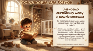 Консультація для батьків "Вивчаємо англійську мову з дошкільнятами"