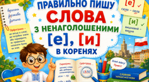 Урок 3. Правильно пишу слова з ненаголошеними звуками [е], [и] в коренях