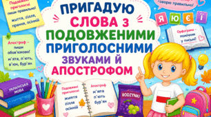 Урок 4. Пригадую слова з подовженими приголосними звуками й апострофом
