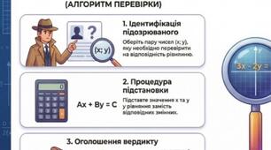 «Детектив на координатах» (лінійне рівняння з двома змінними)