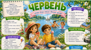 ЧЕРВЕНЬ. Плакат/постер (на 1, 4, 9 аркушах) + пазл