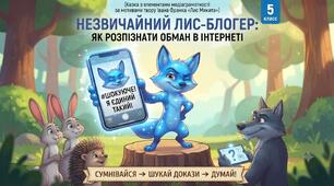 «Синій лис-блогер: як розпізнати обман в інтернеті» (Казка з елементами медіаграмотності за мотивами твору Івана Франка «Лис Микита»)