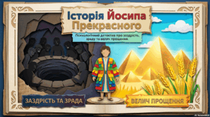 Історія Йосипа Прекрасного. Моральні й психологічні причини розправи братів над Йосипом. Порятунок Йосипа з колодязя та його подальший шлях в Єгипті від раба до першого помічника фараона.