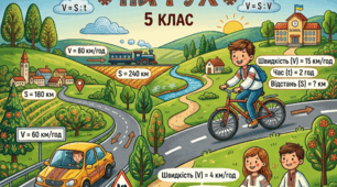Кубик Блума «Текстові задачі на рух» 🚗🚲🚶 5 клас