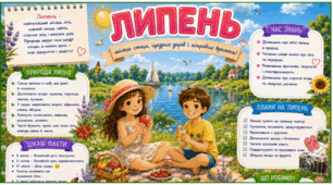 ЛИПЕНЬ. Плакат/постер (на 1, 4, 9 аркушах) + пазл